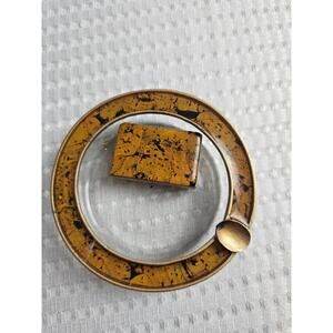 Vintage Bucklers Inc. 5th Ave, NY Enamel Floral Ashtray and Match Box #4